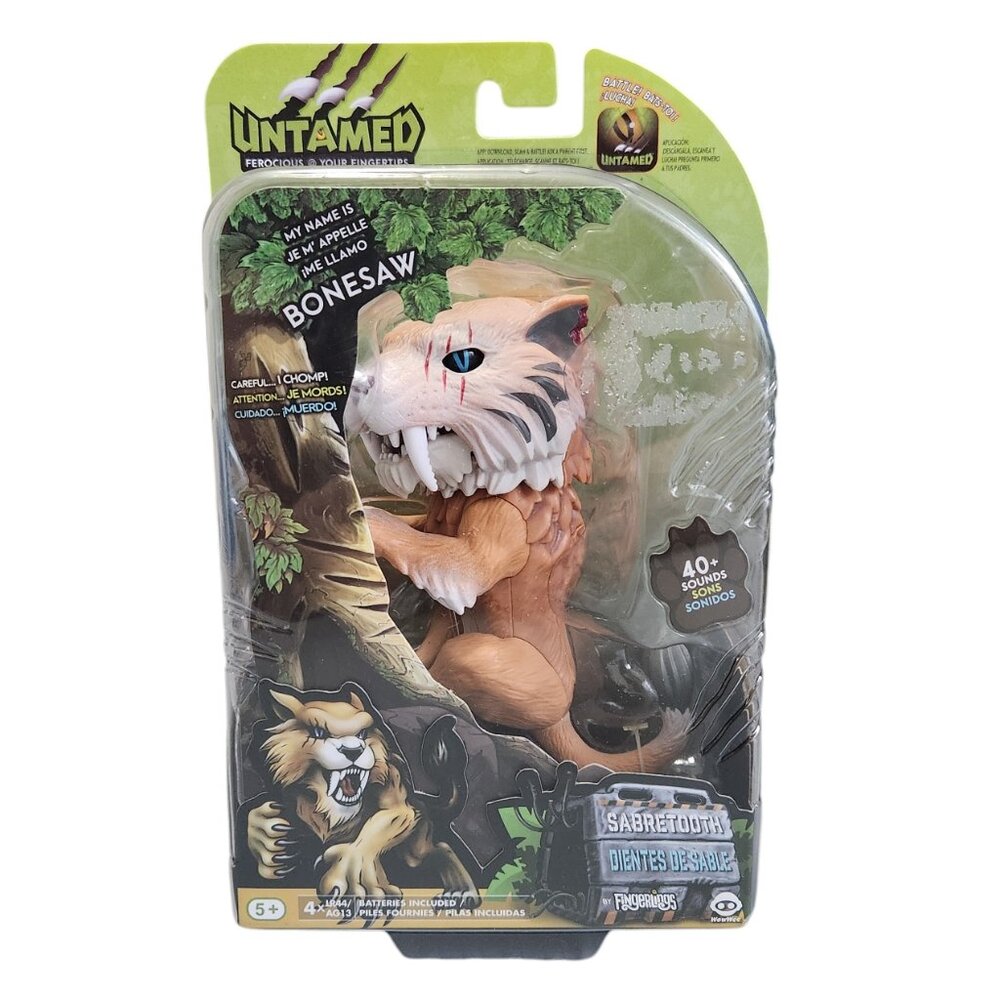 Fingerlings Untamed Ferocious Sabretooth Bonesaw Tiger 40+ sounds Interactive